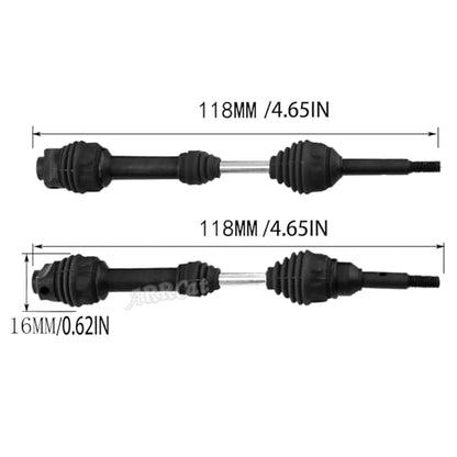 Drive Shaft CVD Axles Upgrades for 1/10 Slash VXL 4x4 Rustler Stampede Hoss VXL 4x4 4WD,4Pcs Front Rear Transmission Driveshaft Parts Hops Up,Black (Upgrades in 2023) - color: Black - 4pcs -Front Rear
