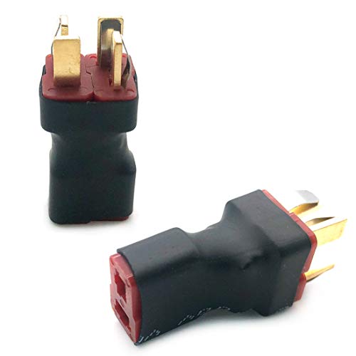 4Pcs No Wire RC T Series Connector 1 Female to 2 Male T Plug | In Series Power Connector Adapter, For RC Quadcopter Multirotor - style: T Series Connector