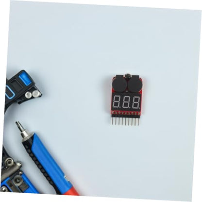 2pcs Lithium Battery Tester with Sound Alarm, 1-8s Lipo Voltage Monitor for Household and Rc Battery Capacity Measurement and Low Voltage Warning