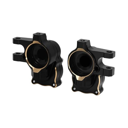 INJORA Black Brass Steering Knuckles Set TRX4M +5mm Diamond Portal Axle RC Upgrade