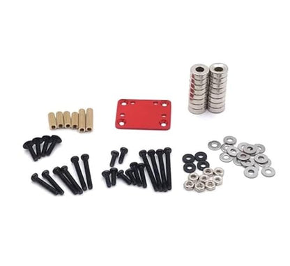 RC Crawlers Components For Wltoys 284131 P939 P929 K979 K999 K969 K989 For Kyosho For MINI-Q RC01 1/28 RC Car Body Post Magnet Invisible Fixed Mount Refit RC Car Upgrade Parts(Red) - color: Red