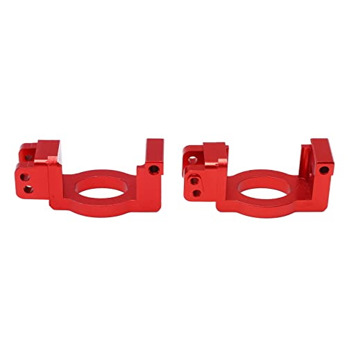 Metal C Hub Carrier Caster Blocks C Shaped Wheel Seat Base Set High Performance RC Car Upgrade Parts for 1/6 Shredder Model Durable Aluminum Alloy Construction (Red) - color: Red