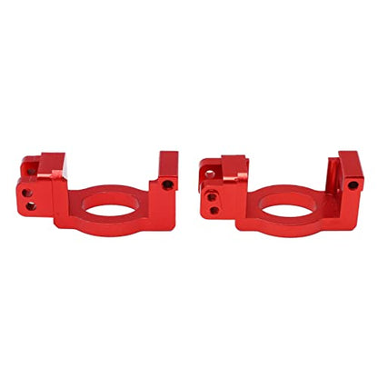 Metal C Hub Carrier Caster Blocks C Shaped Wheel Seat Base Set High Performance RC Car Upgrade Parts for 1/6 Shredder Model Durable Aluminum Alloy Construction (Red) - color: Red