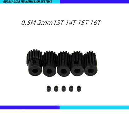 0.5Mod 2mm Pinion Gear Set 13T 14T 15T 16T for 1/18 1/24 Scx24 FMS Fcx18 Fcx24 Rc Crawler Car Motor Pinion Upgrade Parts
