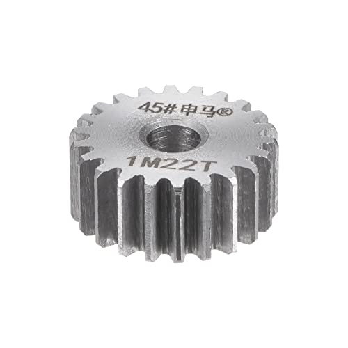 HARFINGTON Straight Spur Gear 6mm Bore 22T Mod-1 Hardened 45# Steel Spur Diff Differential Motor Gear RC Car Replacement Parts - style: 22T