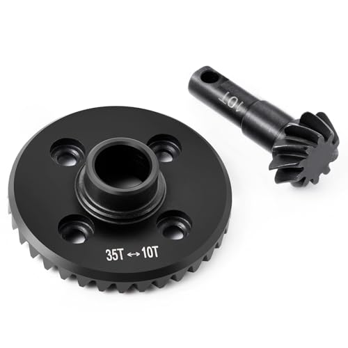 12T-33T Overdrive 10T-35T Underdrive Steel Diff Gears for TRX4 TRX6 | 1/10 RC Crawler Car Upgrades Bevel Gear Ring Pinion Set