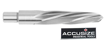 Accusize Industrial Tools Chucking Reamer, 1 in, 0521-0001 | 1" HSS Aligning Reamers with 3/4 in Weldon Shank - size: 1 in.