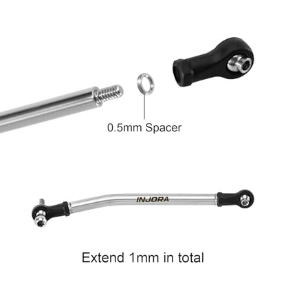 INJORA Stainless Steel High Clearance Chassis Links for 1/30 Axial SCX30
