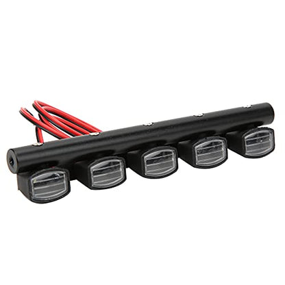 5pcs RC Car Roof Lights LED Light Bar Kit Compatible with SCX10 TRX4 Crawler, Miniature Vehicle Decoration, Low Power Consumption, High Realism Model Accessory for /10/8 Scale - size: 5 lights
