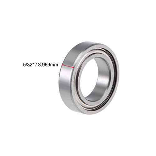 uxcell R1038ZZ Deep Groove Ball Bearing 3/8-inchx5/8-inchx5/32-inch Shielded Z2 Lever Bearings 10pcs - size: 3/8"x5/8"x5/32"