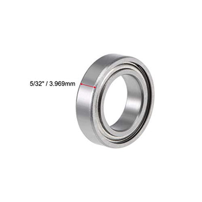uxcell R1038ZZ Deep Groove Ball Bearing 3/8-inchx5/8-inchx5/32-inch Shielded Z2 Lever Bearings 10pcs - size: 3/8"x5/8"x5/32"