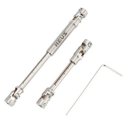 MEUS RACING SCX24 Driveshaft Cut to Length Driveshaft for 1/24 Axial SCX24 RC Crawler Car (Silver) - color: Silver