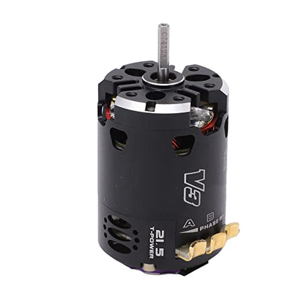Changor 21.5T Sensored Brushless Motor Reliable Performance Upgrade for 1/10 1/12 RC Cars Black Purple Aluminum