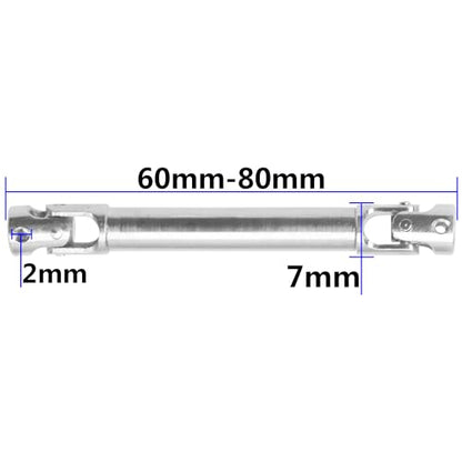 2Pcs Vgoohobby 2mm 3mm 4mm Metal RC Drive Shaft CVD Driveshaft Compatible with WLtoys Axial MN Model WPL Tamiya 1/24 1/18 1/16 1/14 1/12 RC Military Crawler Car Tractor Truck (60-80mm 4-4) - color: 60-80mm 4-4
