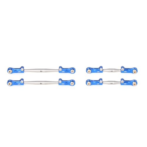 LCX Racing 1/10 RC Crawler Car Stainless Steel Suspension Front Steering Link Set Rear Link Set 4pcs for RC Truck Arrma Fury, Upgrades Parts Accessories (Blue) - color: Blue