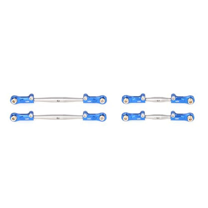 LCX Racing 1/10 RC Crawler Car Stainless Steel Suspension Front Steering Link Set Rear Link Set 4pcs for RC Truck Arrma Fury, Upgrades Parts Accessories (Blue) - color: Blue