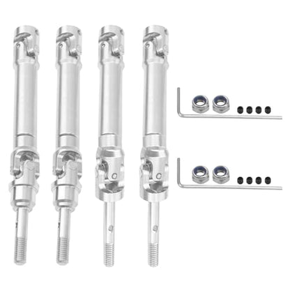 2Pairs Vgoohobby Stainless Steel Front & Rear Drive Shaft CVD Driveshaft Upgrades Parts Compatible with Traxxas Slash 4X4/Stampede 4X4/Rustler 4X4 Hoss RC Truck Car