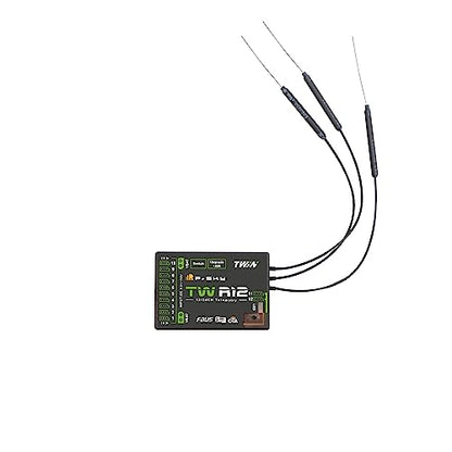 FrSky TW R12 Dual 2.4G with PWM SBUS FBUS or S.Port XT30 Plug Receiver