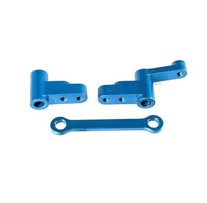 RC Car Accessories Compatible with MJX 14301 14302 1/14 RC Car Upgraded Parts Accessories Steering Assembly Steering Arm Set(Blue) - color: Blue