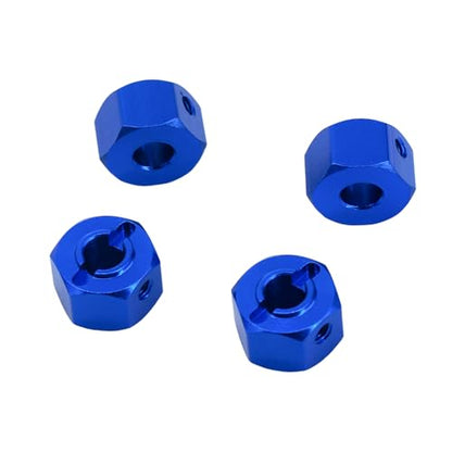 Aluminum 12mm Wheel Hubs with Pins Set for 1/16 Mini-Maxx RC Upgrade,Replace 3654