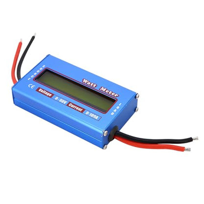 Fafeicy Digital Watt Meter RC Power Analyzer with LCD Display DC 60V 100A for Voltage Current Power Solar Battery Monitoring