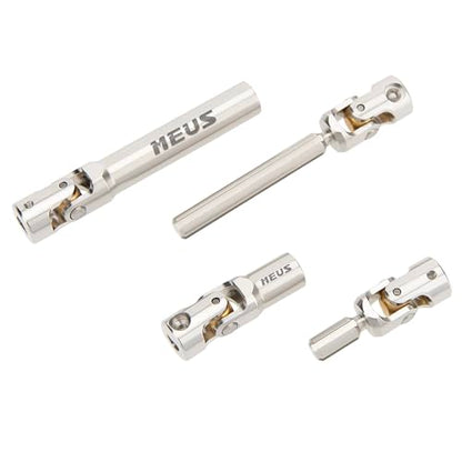 MEUS RACING SCX24 Driveshaft Center Drive Shaft for Axial 1/24 SCX24 Deadbolt AXI90081 B17, Silver