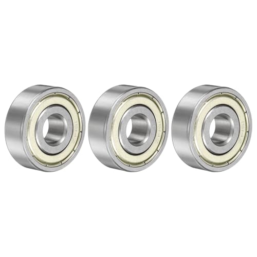 uxcell 3 Pcs 1614ZZ Deep Groove Ball Bearing 3/8" x 1-1/8" x 3/8" Double Metal Sealed, Chrome Steel Bearings - size: 1614ZZ 3/8" x 1-1/8" x 3/8"