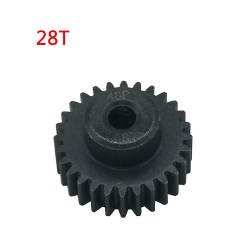 5-Pack Steel 48P Pinion Gear Sets 24T 25T 26T 27T 28T with Screws for 3.175mm (1/8-Inch) Shaft 1/10 RC Car Brushless Brush Motor - size: 24T 25T 26T 27T 28T