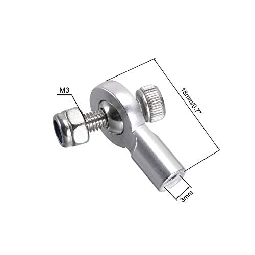 uxcell Linkage Rod End Tie Rod End Ball Head Joint Adapter M3/3mm 18mm 2PCS | for RC Crawler Boat