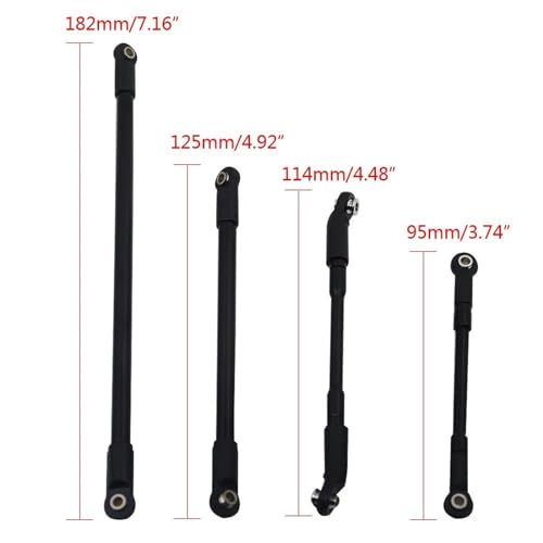 RC Links Linkage Compatible with D110 1/10 RC Crawler Car Model Upgrade Parts Accessorie 8Pcs Aluminum Alloy Link Rod with Ball End Linkage Set
