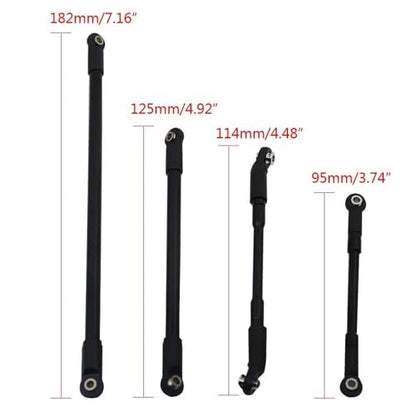 RC Links Linkage Compatible with D110 1/10 RC Crawler Car Model Upgrade Parts Accessorie 8Pcs Aluminum Alloy Link Rod with Ball End Linkage Set