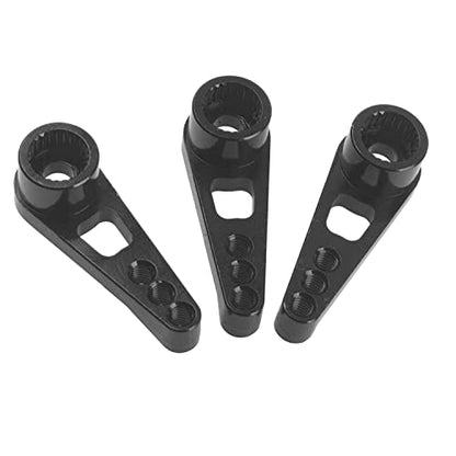 3Pack ShareGoo 25T Servo Horn Steering Arm Compatible with Futaba Savox HSP Power HD Servos Motor Compatible with Wltoys A949 A959-B A969 A979 K929 1/18 RC Car (Black) - color: Black