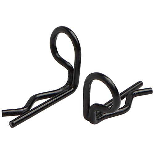 30-Pack 90-Degree Angle 1mm Body Clips Bent Springy Pins WJ07 for All 1/16 1/18 1/20 Scale Model Car Truck Crawler Truck(Black) - color: Black, size: 1mm