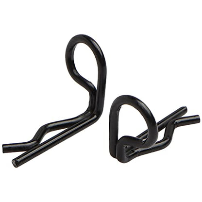 30-Pack 90-Degree Angle 1mm Body Clips Bent Springy Pins WJ07 for All 1/16 1/18 1/20 Scale Model Car Truck Crawler Truck(Black) - color: Black, size: 1mm