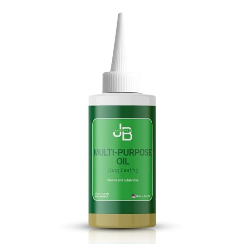 JB Industries Multi-Purpose Lubricating Oil 4 oz – All-Purpose Oil for Home, Automotive & Shop Use, Long-Lasting Anti-Rust Machine Oil with Precision Drip Applicator for Hinges, Wheels, Tools, & More