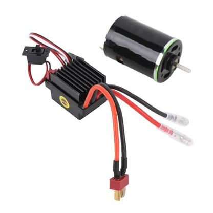 RC Brushed Motor ESC Set, 550 Brushed Motor with 30% Longer Armature High Torsion Water Built in Cooling Fan, for 1/10 Scale RC Crawler Car (35T) - size: 35T