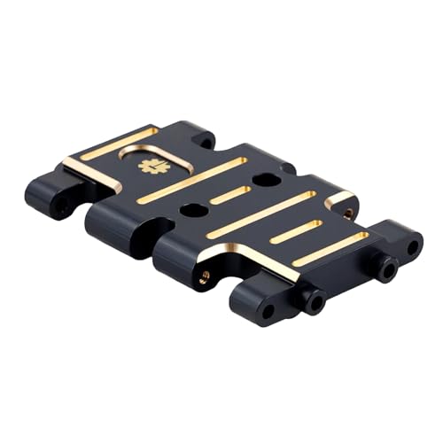 Brass Chassis Skid Plate 15g Weights for Axial AX24 XC-1 1/24 RC Crawler Car Upgrade Parts,Black Coating