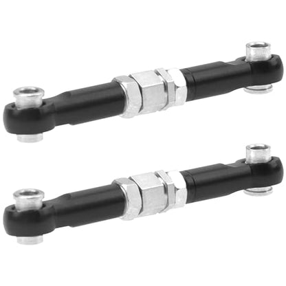 4Pcs ShareGoo Metal Steering Rod Servo Linkages Turnbuckle Compatible with Hyper Go MJX 16207 16208 16209 16210 H16BM H16GT H16DR 1/16 RC Car (Black) - color: Black