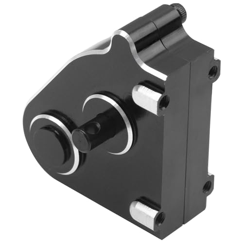 Metal Transfer Case Gearbox Transmission Gearbox Compatible with MN128 MN86 MN86K MN86S MN86KS 4WD G500 1/12 RC Crawler Car Upgrade Part (Black) - color: Black