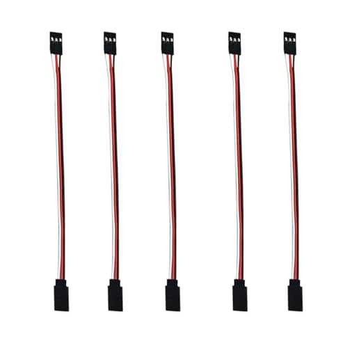 3-pin servo Extension, Male-Female JR Plug servo Extension Lead Cable, Used for RC Quadcopter Aircraft (5 Sizes) 10cm/3.94In 5pcs… - size: 10 cm (5 pieces)