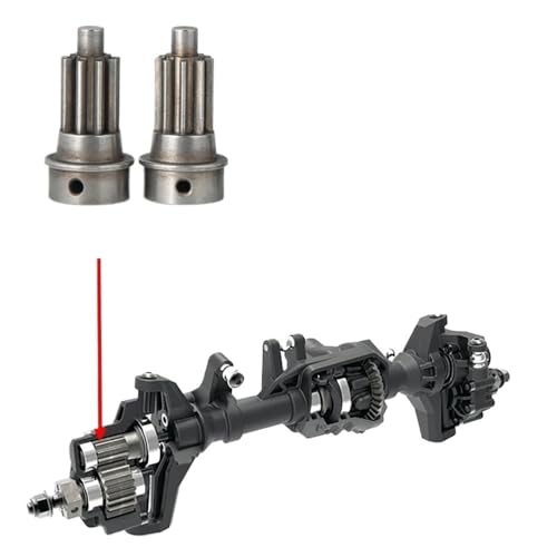 4Pcs Metal Portal Drive Shaft Input Gear Set for 1/10 Scale RC Crawler Compatible with 8259 8257