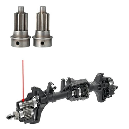 4Pcs Metal Portal Drive Shaft Input Gear Set for 1/10 Scale RC Crawler Compatible with 8259 8257
