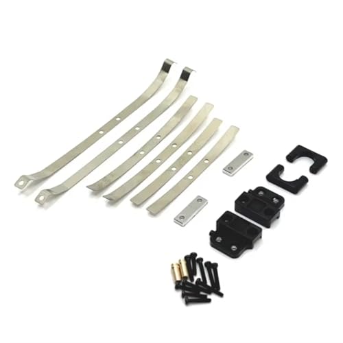 Compatible with MN82 LC79 1/12 RC Car Parts Metal Rear Axle Shock Absorber for Leaf Springs and Fixed for Seat Mount Bracket Set RC Assortment(Black) - color: Black