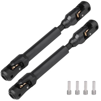 2pcs Hobbyfire 1/10 RC Crawler Drive Shafts Steel Universal Joint Driveshaft Heavy Duty for Axial SCX10 II III TRX4 Redcat Gen8 Gen7 Element Upgrades Parts(104-148mm) - style: 104-148mm