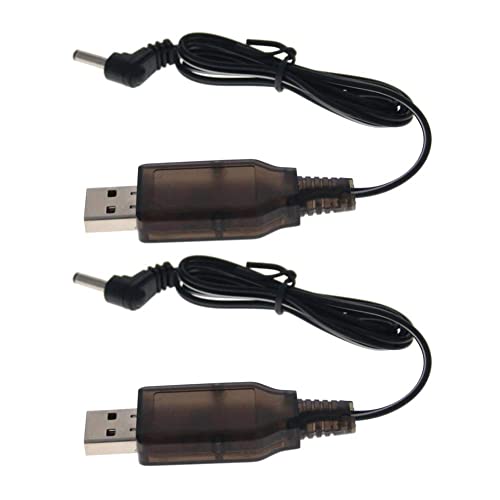 Heyiarbeit USB Charging Cable 3.5mm DC Elbow for RC 4.8 V 250mA Ni-MH Ni-CD Battery 2Pcs - size: 3.5 Elbow 2Pcs