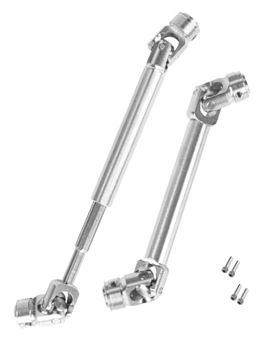 Universal Drive Shaft Upgrades Part for 1/10 SCX10 II Red cat D90 Gen7/Pro GEN8 RC 4WD,Harden Steel #45 RC Driveshafts(95-137MM),2PCS,Silver - size: 95-137mm(2pcs-silver)