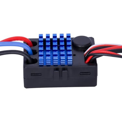 35A Sensorless HSP Brushless ESC 5V/2A BEC Waterproof Electric Speed Controller for 1/18 1/16 1/14 Drifting Short-Course Truck Wltoys HSP Upgrades Monster Truck (External)