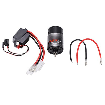 Alomejor 550 Brushed Motor with 320A ESC Set Car Copper Windings Strong Magnet, Bidirectional Bearings for RC Rock Crawler (12T) - size: 12T