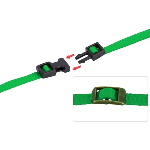 5 Pack RC Crawler Roof Rack Tie Down Straps with Buckles, 300mm, for 1/10 1/18 1/24 Scale Models Compatible with SCX24 TRX4M TRX4 TRX6 SCX10 (Green) - color: Green