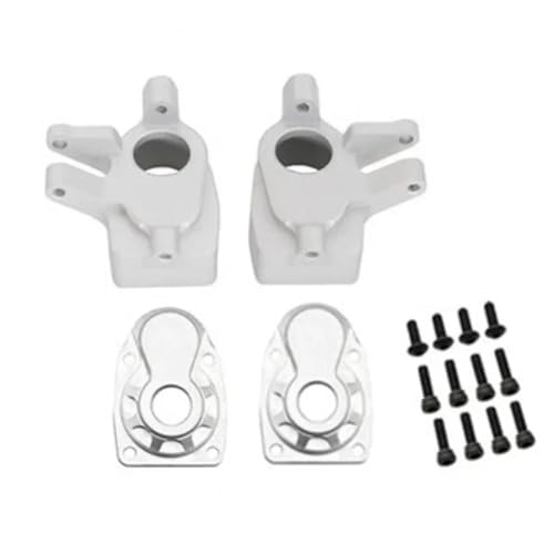 RC Models Spare Parts For Axial For Capra F9 Portal For SCX10 III AXI03007 1/10 Aluminum Alloy Front Rear Axle Steering Knuckles Housing RC Crawler Car Parts(Silver) - color: Silver